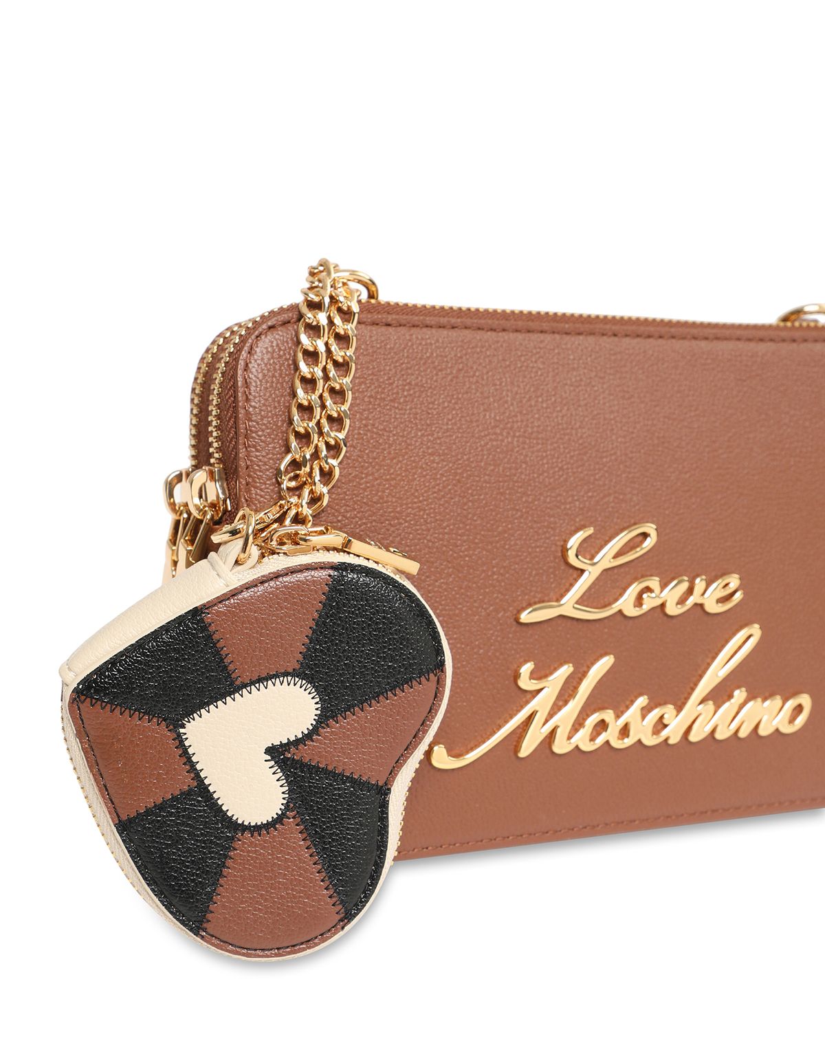 러브 모스키노(LOVE MOSCHINO) [온라인 단독] 하트 참 레더 숄더백 Brown