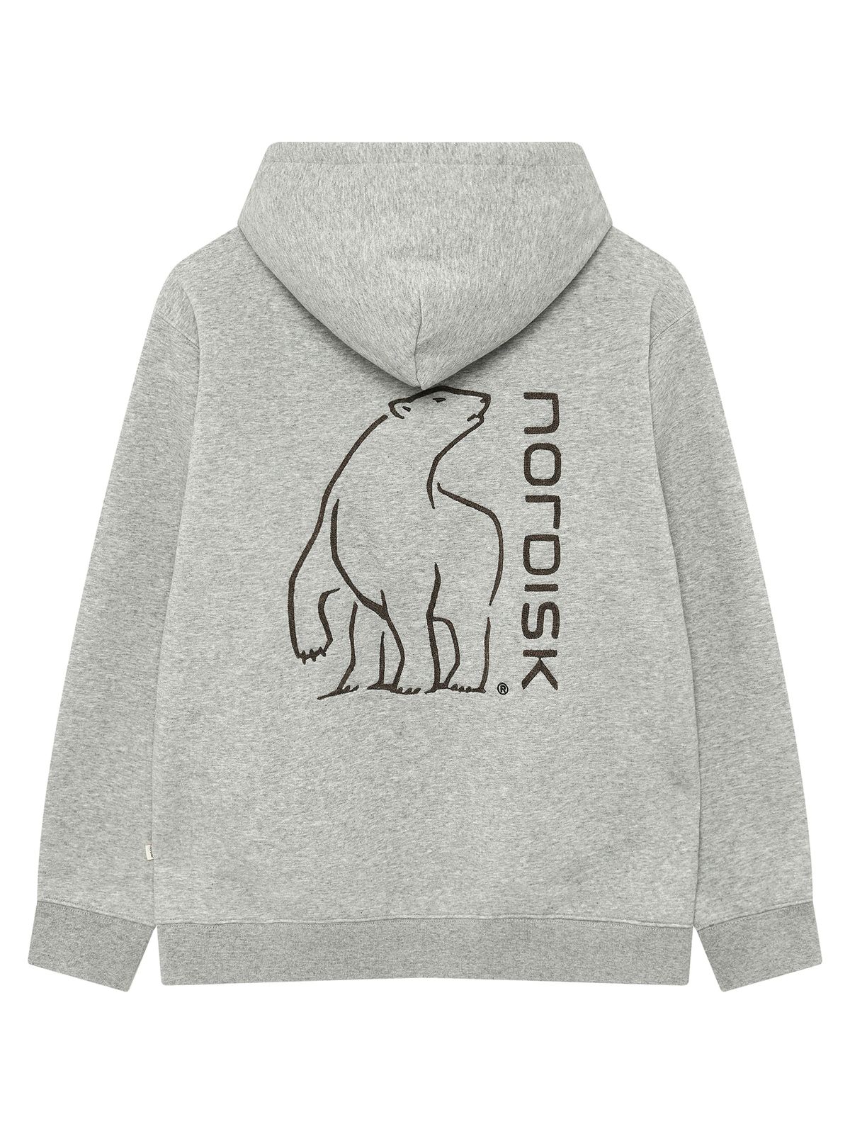 노르디스크(NORDISK) 빅 폴라베어 기모 후디 티셔츠 - U_Melange GREY OUW26222MH