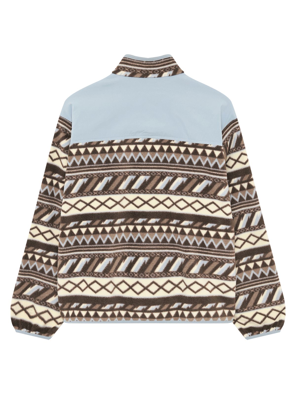 노르디스크(NORDISK) 그리드 패턴 플리스 버튼넥 티셔츠 - W_Dark Brown OWW26278E8