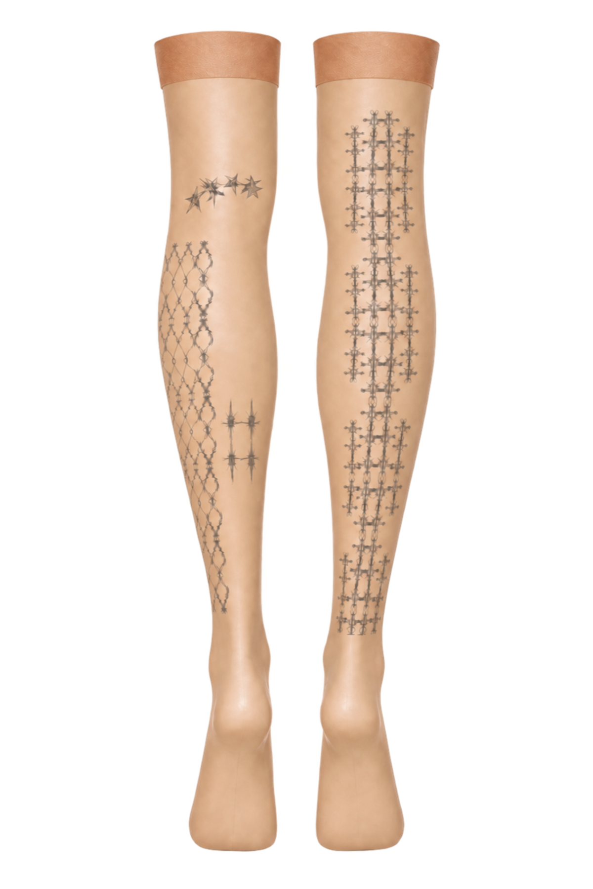 블릭베이크(BLEAKBAKE) [BB x hheartt-at] Tattooed thigh high tights