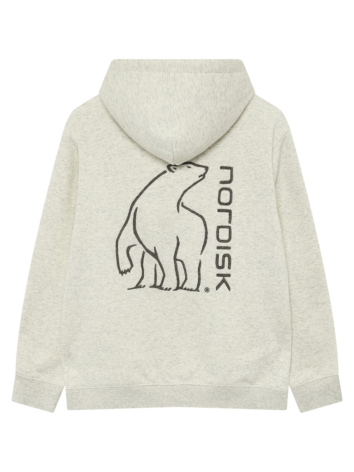 노르디스크(NORDISK) 빅 폴라베어 기모 후디 티셔츠 - U_OATMEAL MELANGE OUW26222KZ