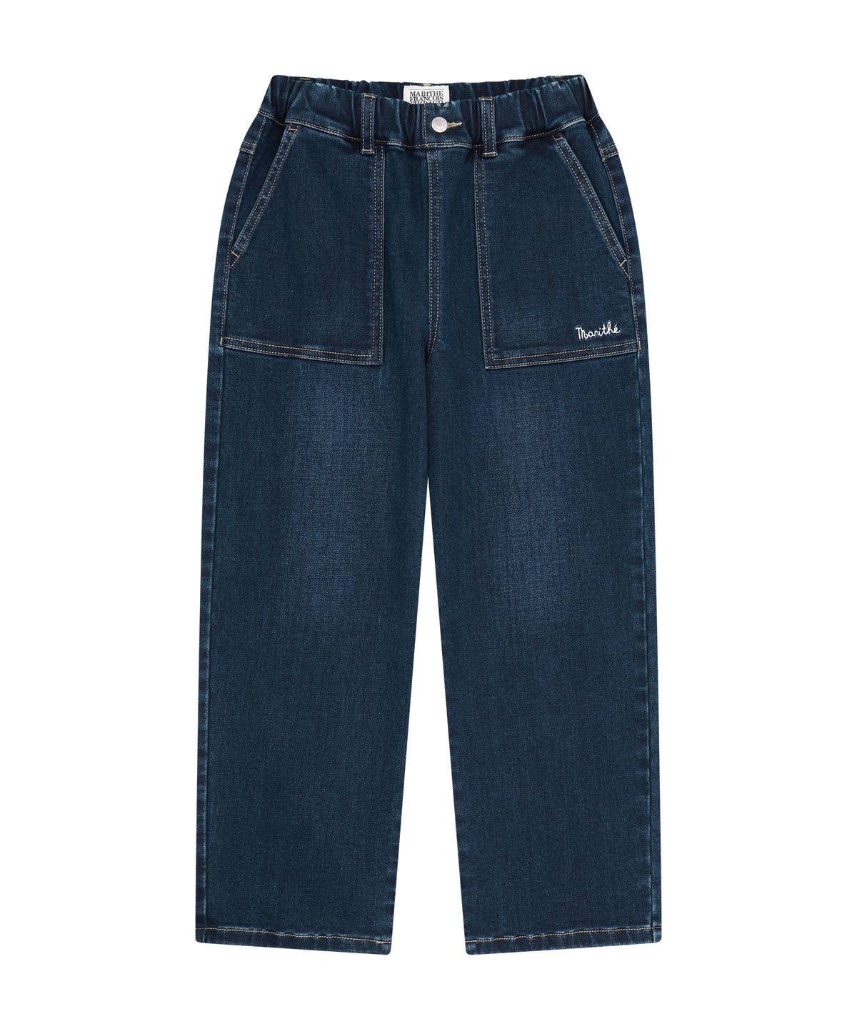 마리떼 키즈(MARITHÉ KIDS) KIDS OUT POCKET DENIM PANTS (BRUSHED) dark blue