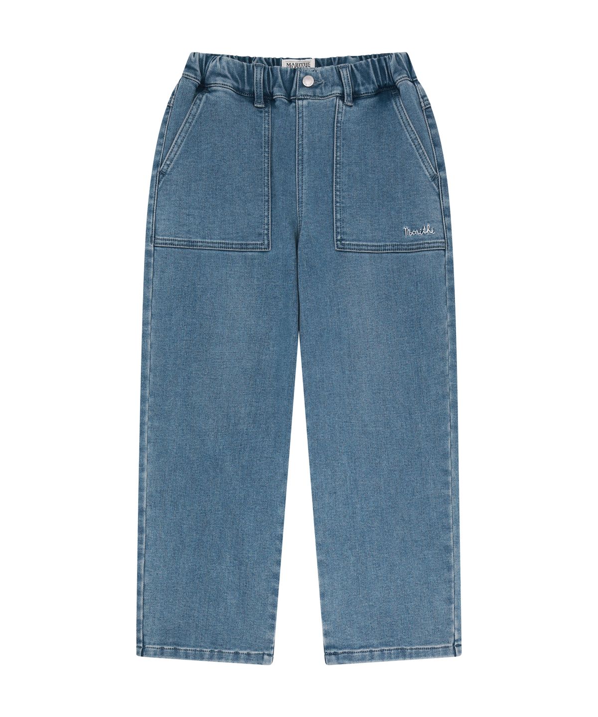 마리떼 키즈(MARITHÉ KIDS) KIDS OUT POCKET DENIM PANTS (BRUSHED) blue