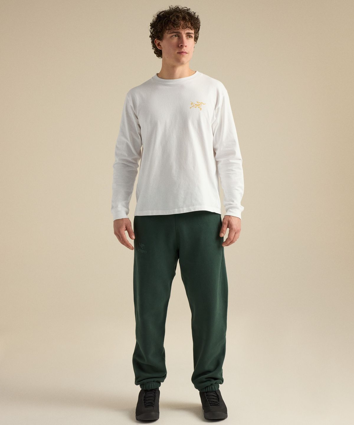 아크테릭스(ARCTERYX) 크래그 코튼 LS 남성 - WHITE LIGHT / LARCH / ATQFM09714