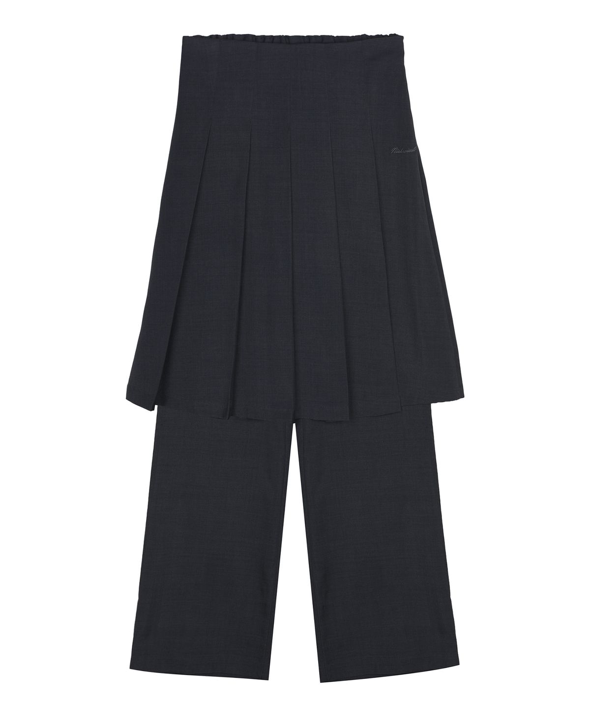 닉앤니콜(NICK&NICOLE) PLEATED LAYERED SKIRT PANTS_CHARCOAL