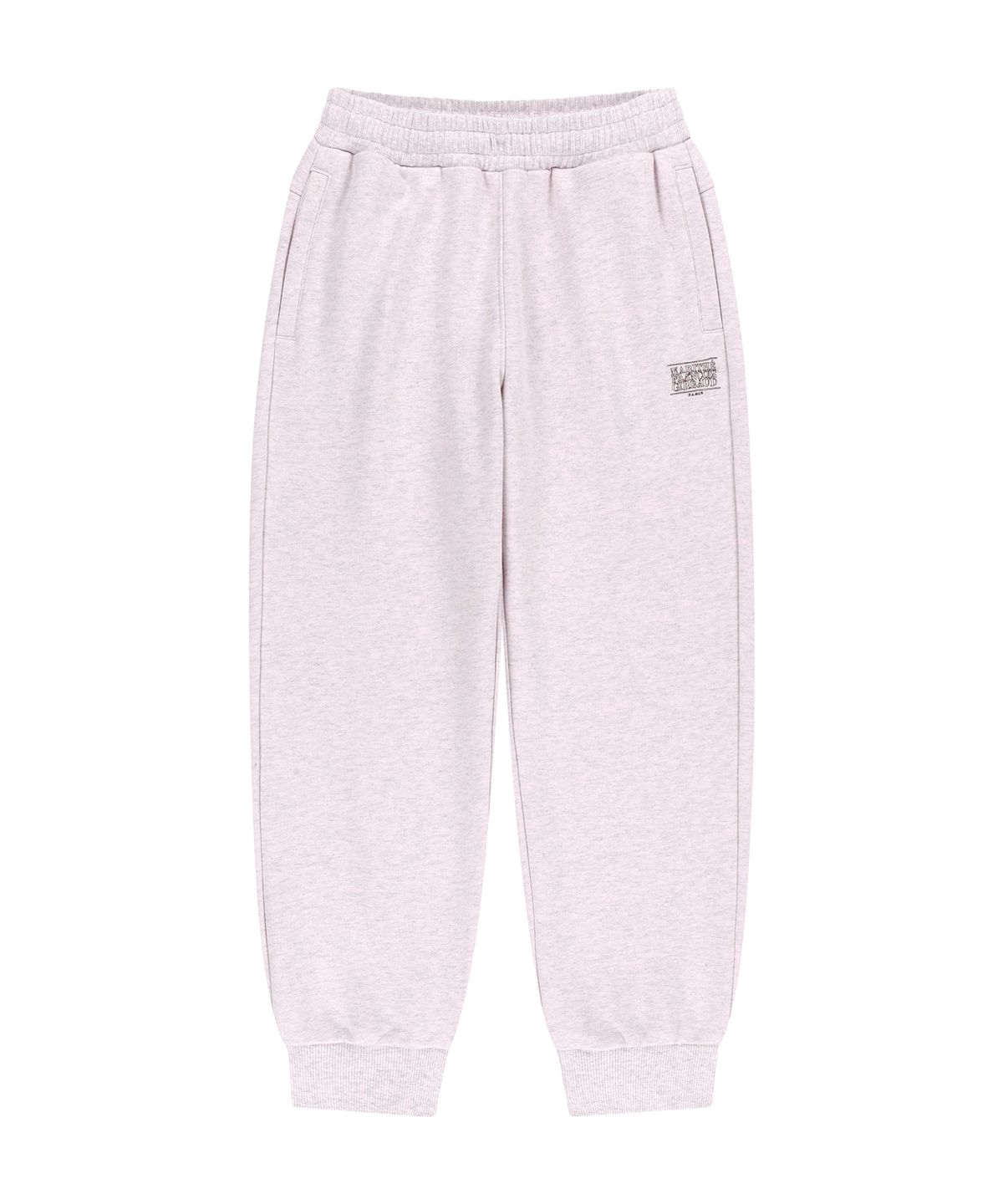 마리떼 키즈(MARITHÉ KIDS) KIDS DOODLE CLASSIC LOGO SWEAT PANTS (BRUSHED) baby pink