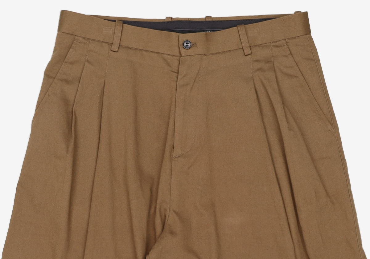 해칭룸(HATCHINGROOM) Two Pleats Shorts Dark Brown 2XL