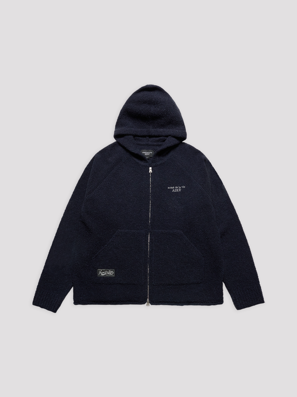 아크메드라비(ACME DE LA VIE) CLASSIC KNIT HOOD ZIP UP