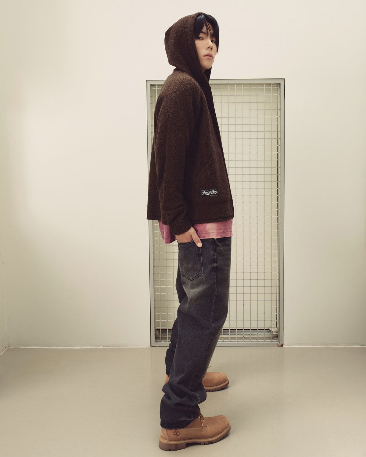 아크메드라비(ACME DE LA VIE) CLASSIC KNIT HOOD ZIP UP