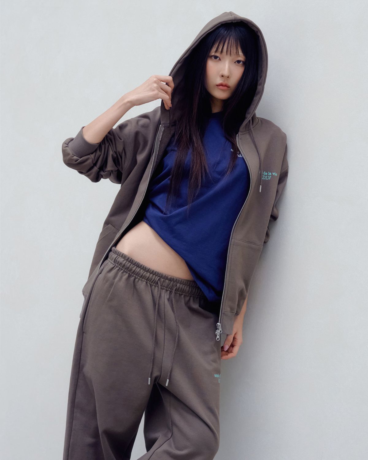 아크메드라비(ACME DE LA VIE) BORDER LINE BASIC LOGO SEASON2 HOODIE ZIP UP