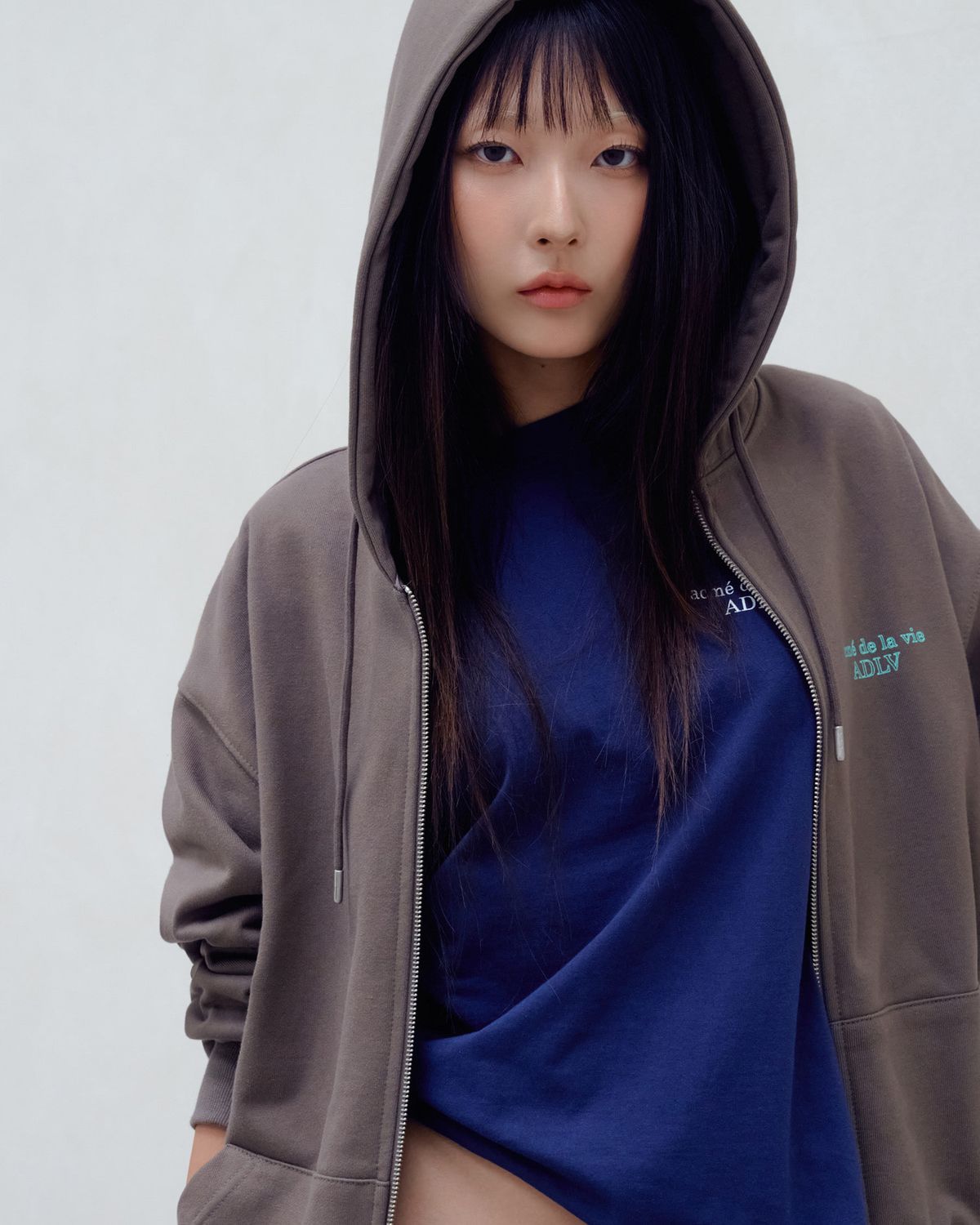 아크메드라비(ACME DE LA VIE) BORDER LINE BASIC LOGO SEASON2 HOODIE ZIP UP