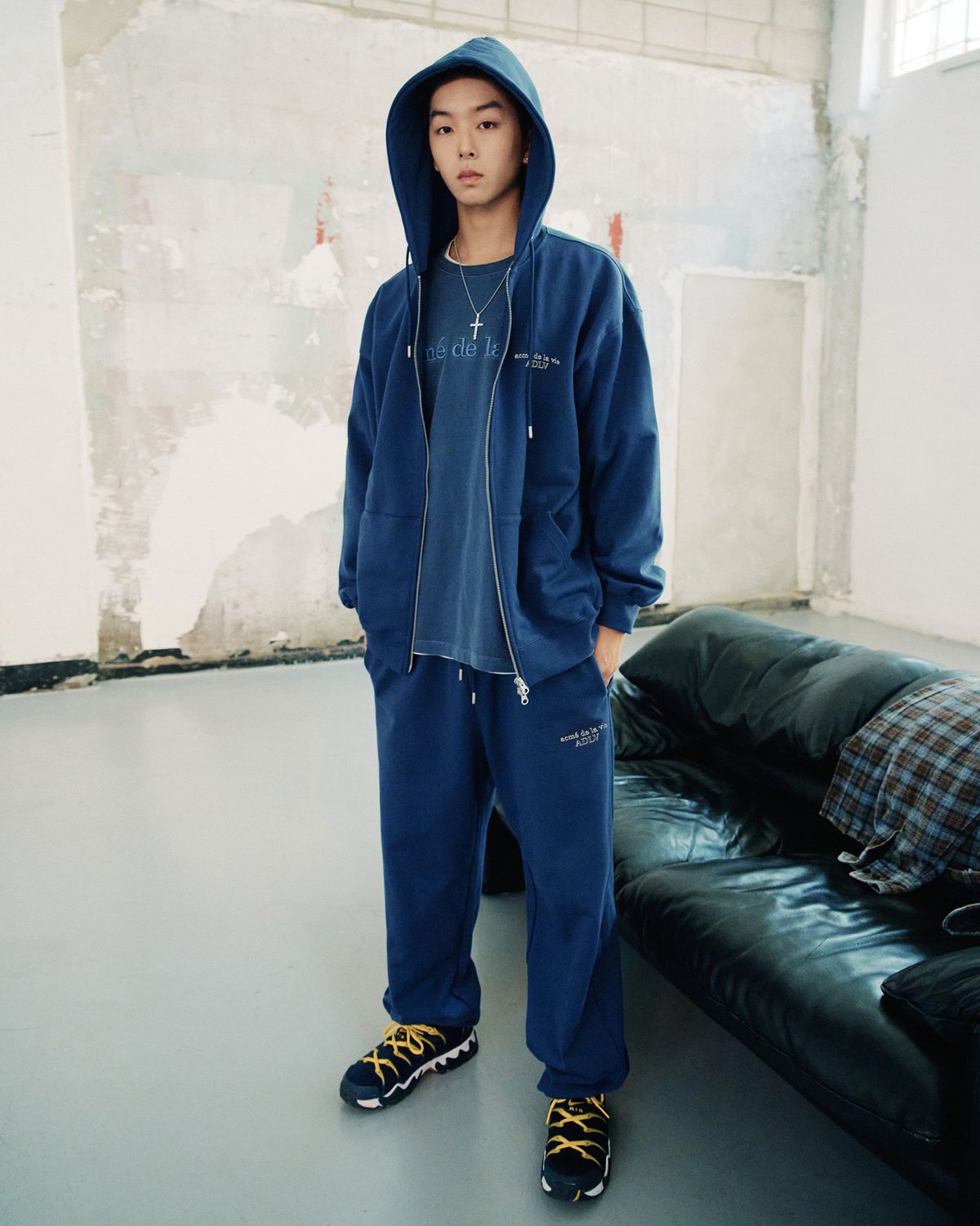 아크메드라비(ACME DE LA VIE) BORDER LINE BASIC LOGO SEASON2 HOODIE ZIP UP