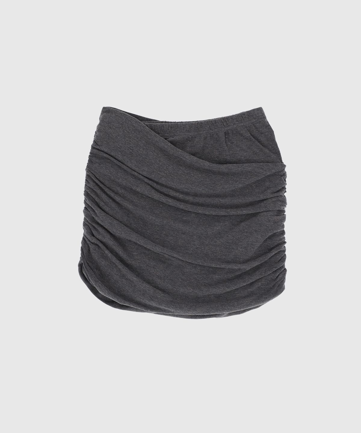시그레이트(SIGREAT) DRAPE SHIRRING MINI SKIRT_GREY
