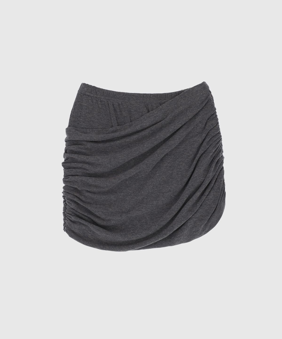 시그레이트(SIGREAT) DRAPE SHIRRING MINI SKIRT_GREY