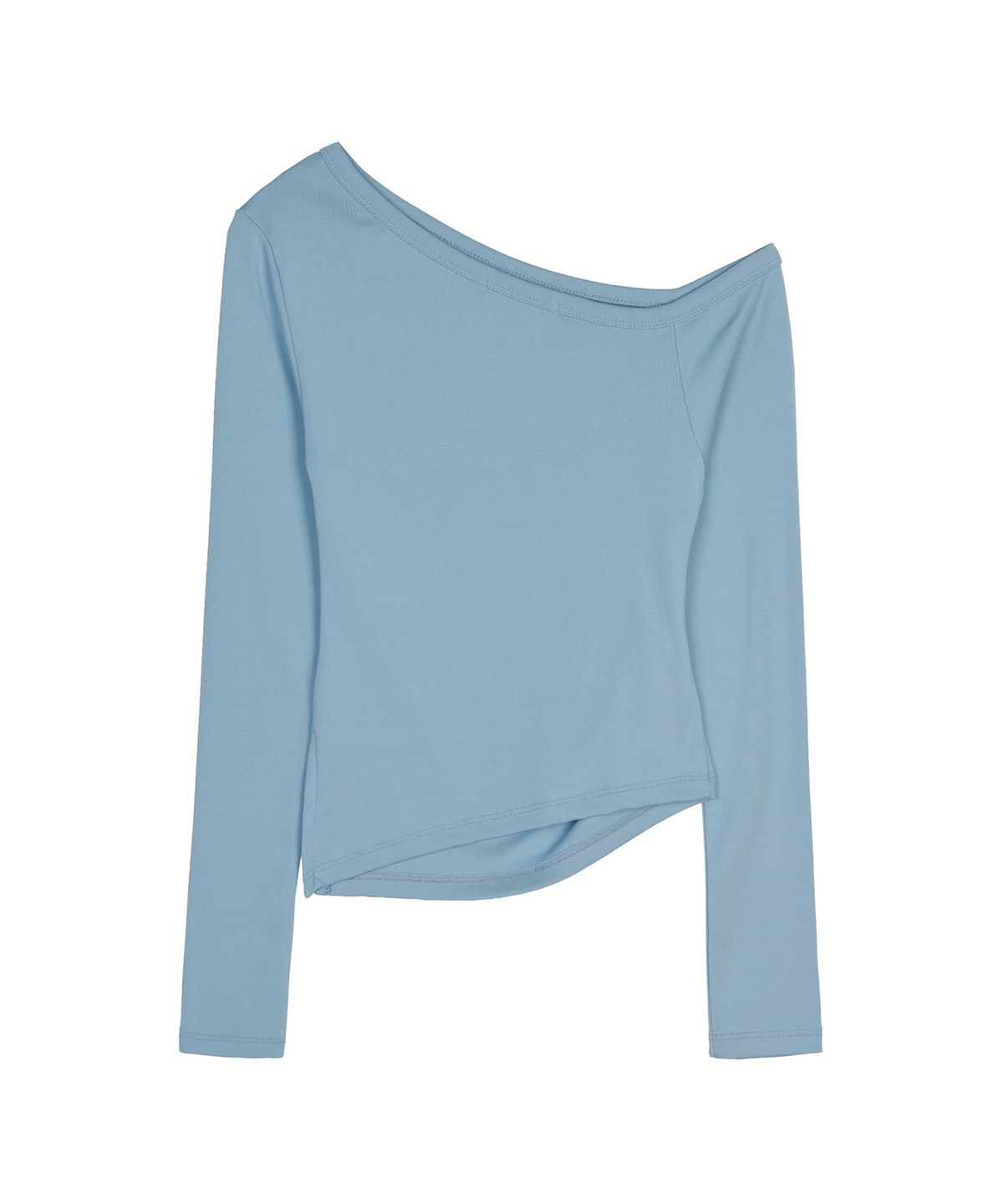 닉앤니콜(NICK&NICOLE) DIAGONAL OFF SHOULDER TOP_BLUE