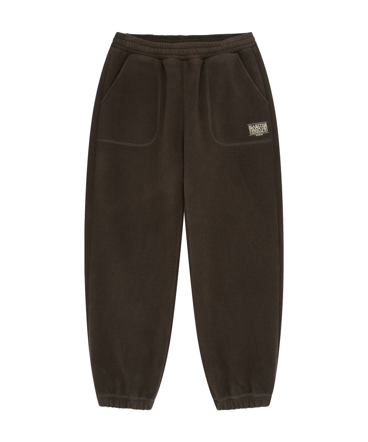 마리떼 키즈(MARITHÉ KIDS) KIDS SMALL CLASSIC LOGO FLEECE SWEAT PANTS brown