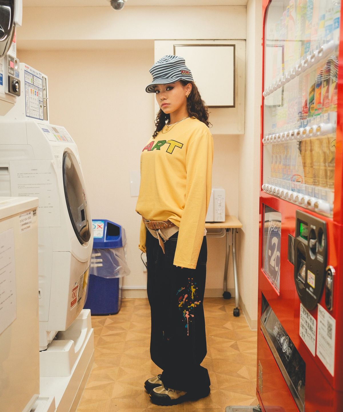가먼츠팹(GARMENTS FAB) EMB Splatter Painted Pants (BLUE)