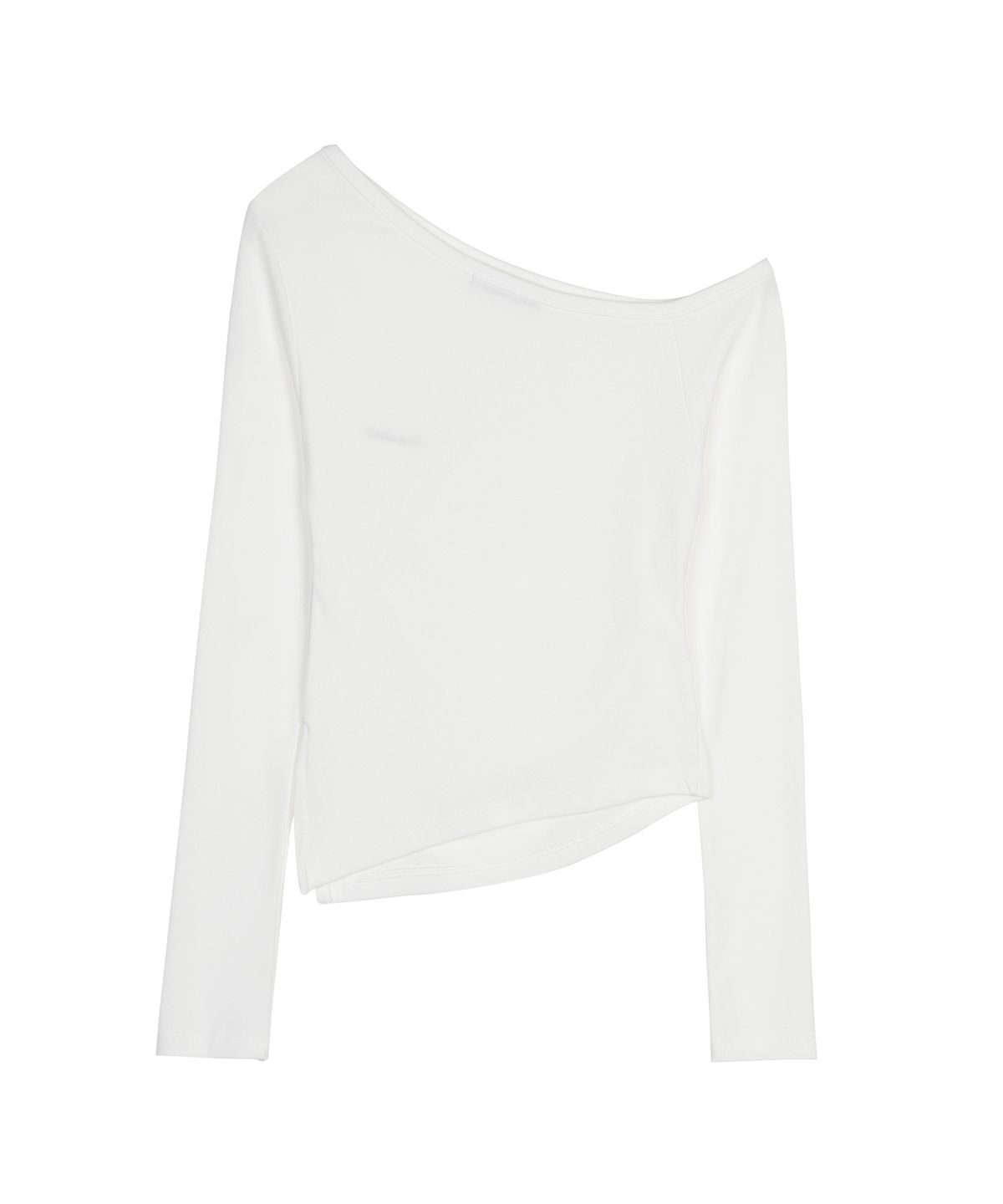 닉앤니콜(NICK&NICOLE) DIAGONAL OFF SHOULDER TOP_IVORY