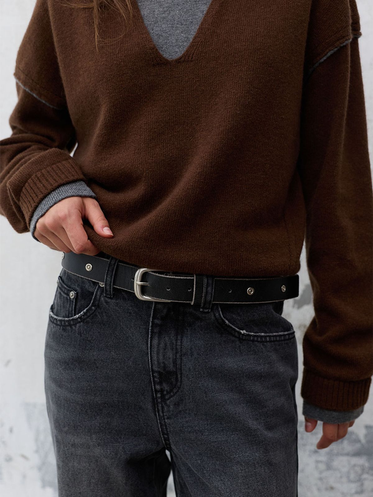 레이브(RAIVE) Vintage Mood Leather Belt VX6AT941_2color