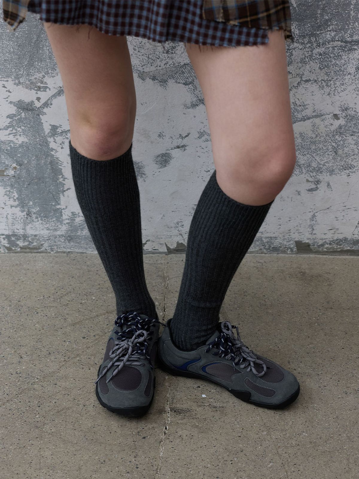 레이브(RAIVE) Ribbed Wool Long Socks VX6AK944_3color
