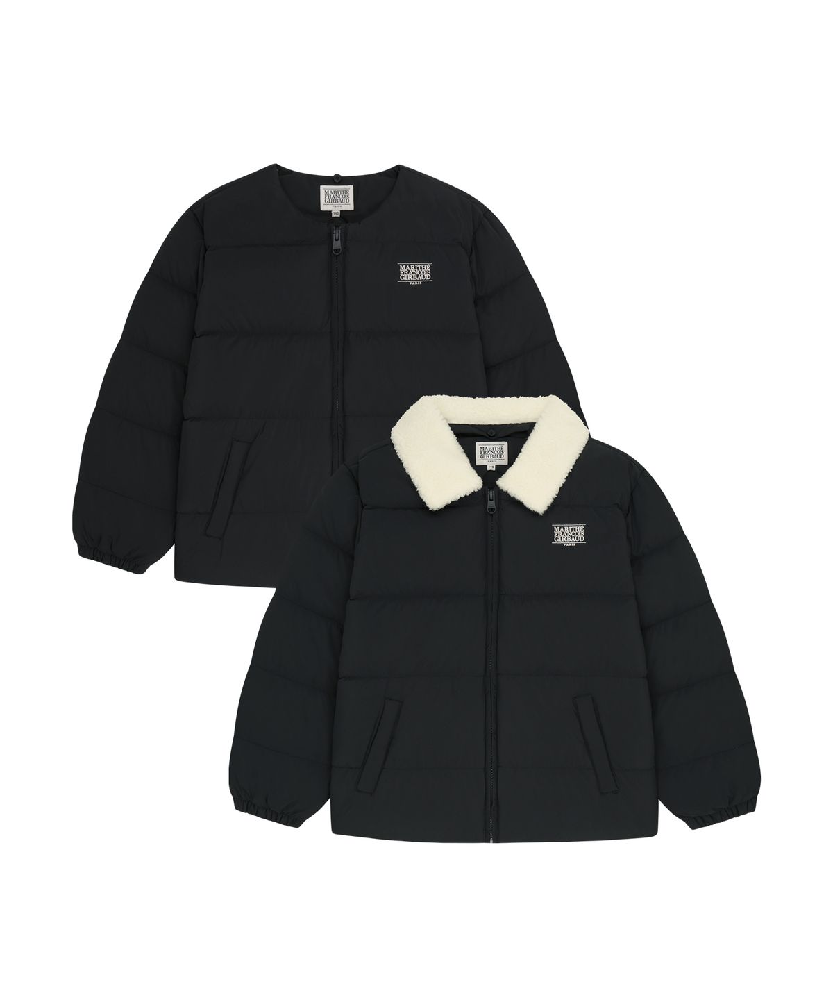 마리떼 키즈(MARITHÉ KIDS) KIDS DETACHABLE COLLAR LIGHT DOWN JACKET black