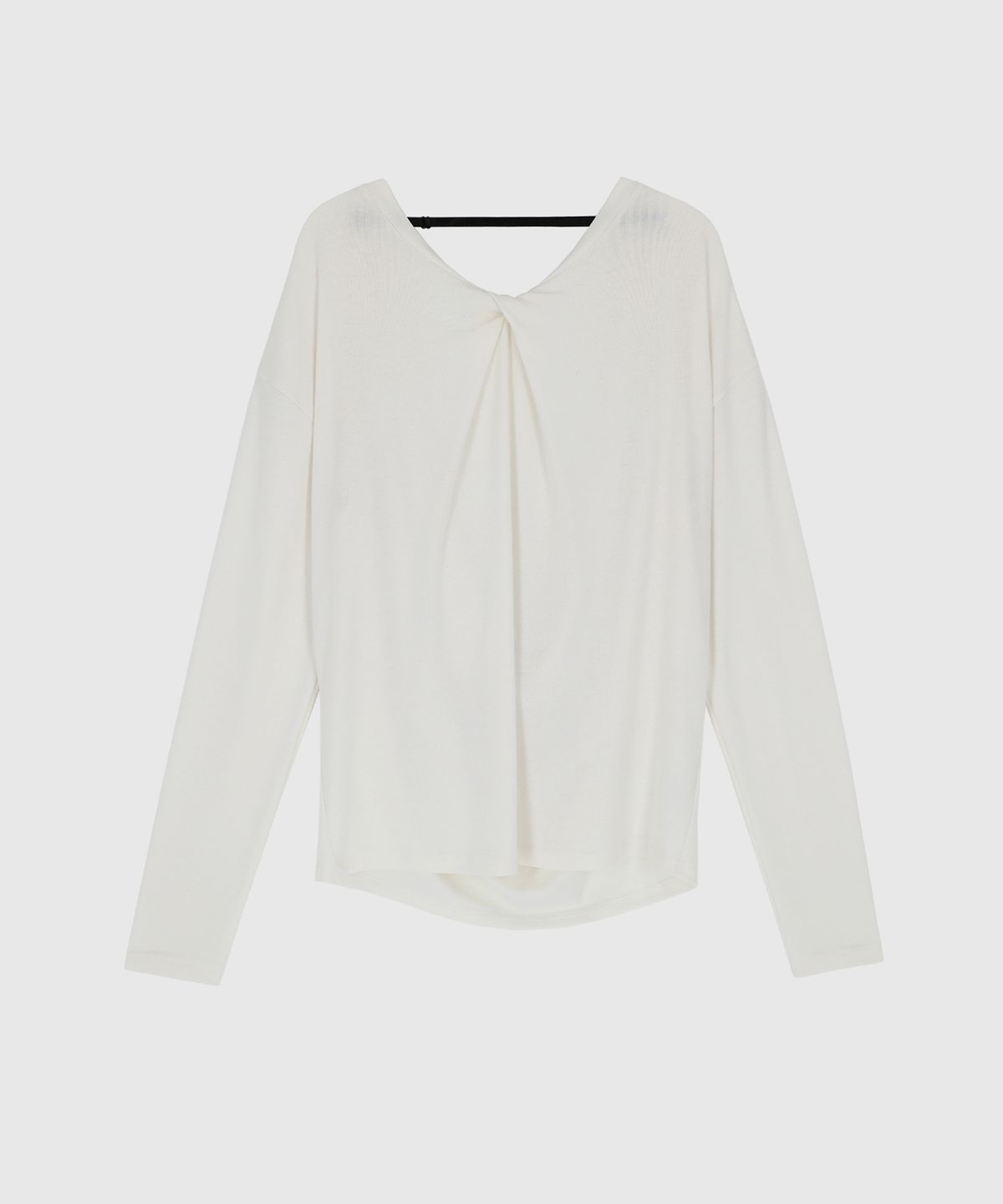 시그레이트(SIGREAT) COWL DRAPE LONG-SLEEVE TEE_IVORY