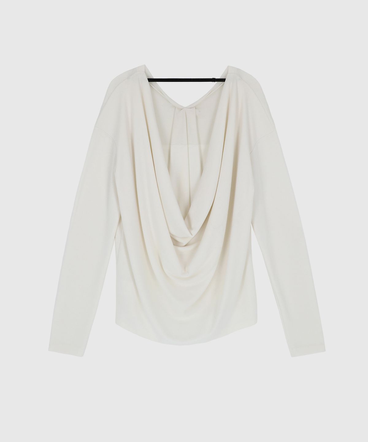 시그레이트(SIGREAT) COWL DRAPE LONG-SLEEVE TEE_IVORY