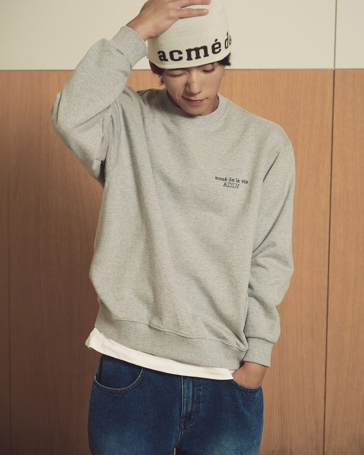 아크메드라비(ACME DE LA VIE) BORDER LINE BASIC LOGO SEASON2 SWEATSHIRT