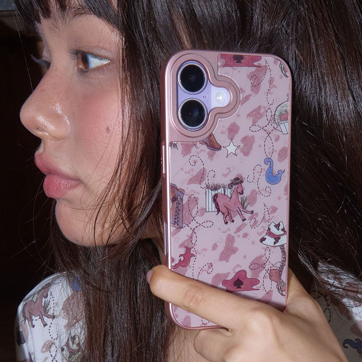 뮤즈무드(MUSEMOOD) Brown Western (Magsafe Color Aluminium) 휴대폰케이스