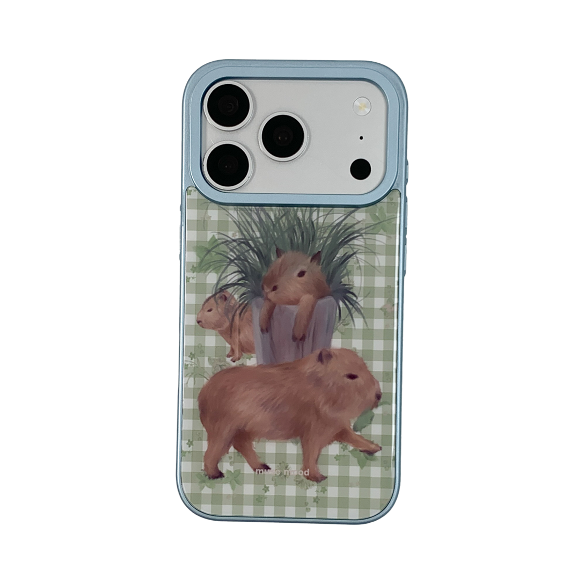 뮤즈무드(MUSEMOOD) Check Capybara Farm (Magsafe Color Aluminium) 휴대폰케이스