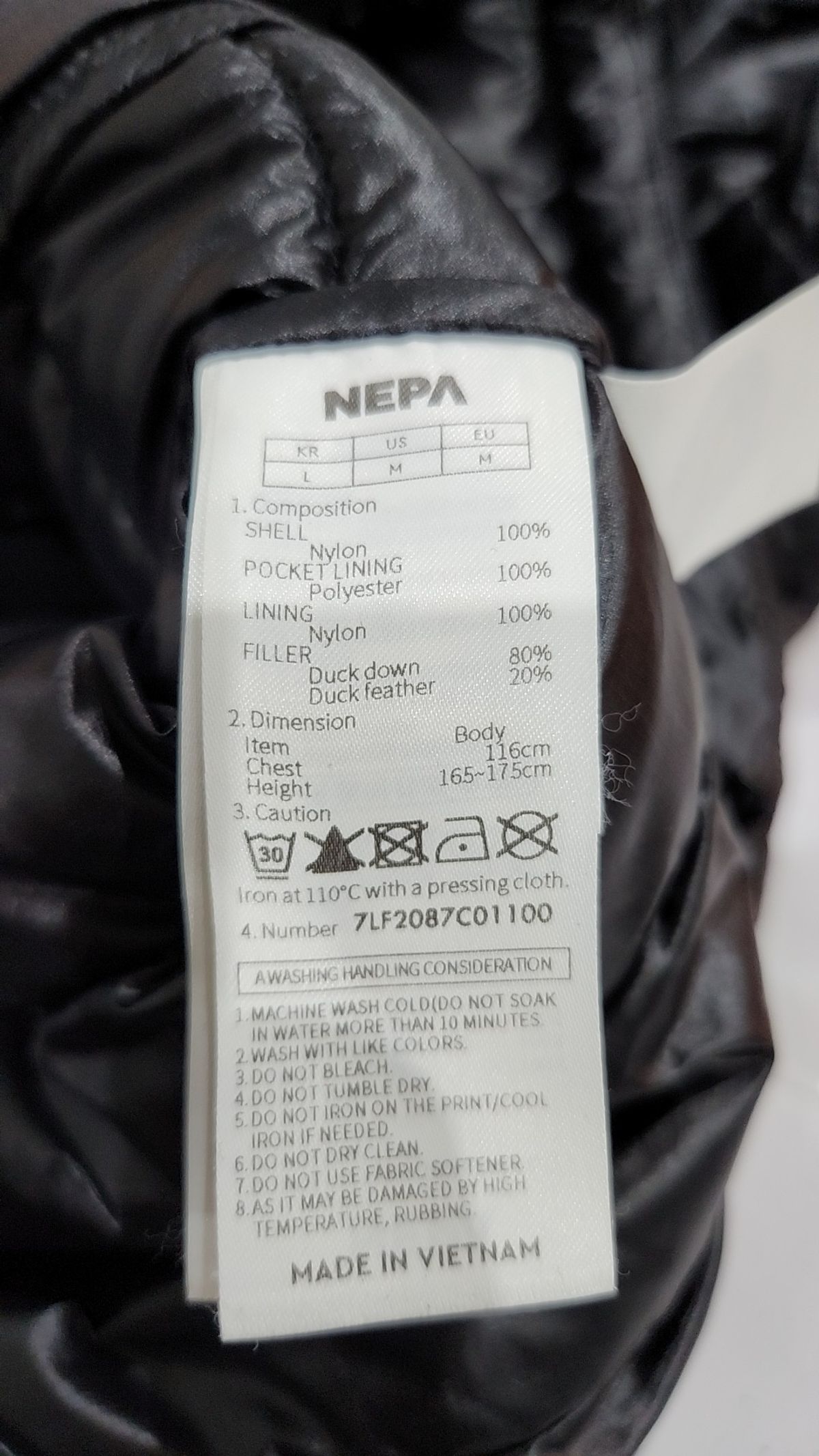 네파(NEPA) 숏 패딩/숏 헤비 아우터 100