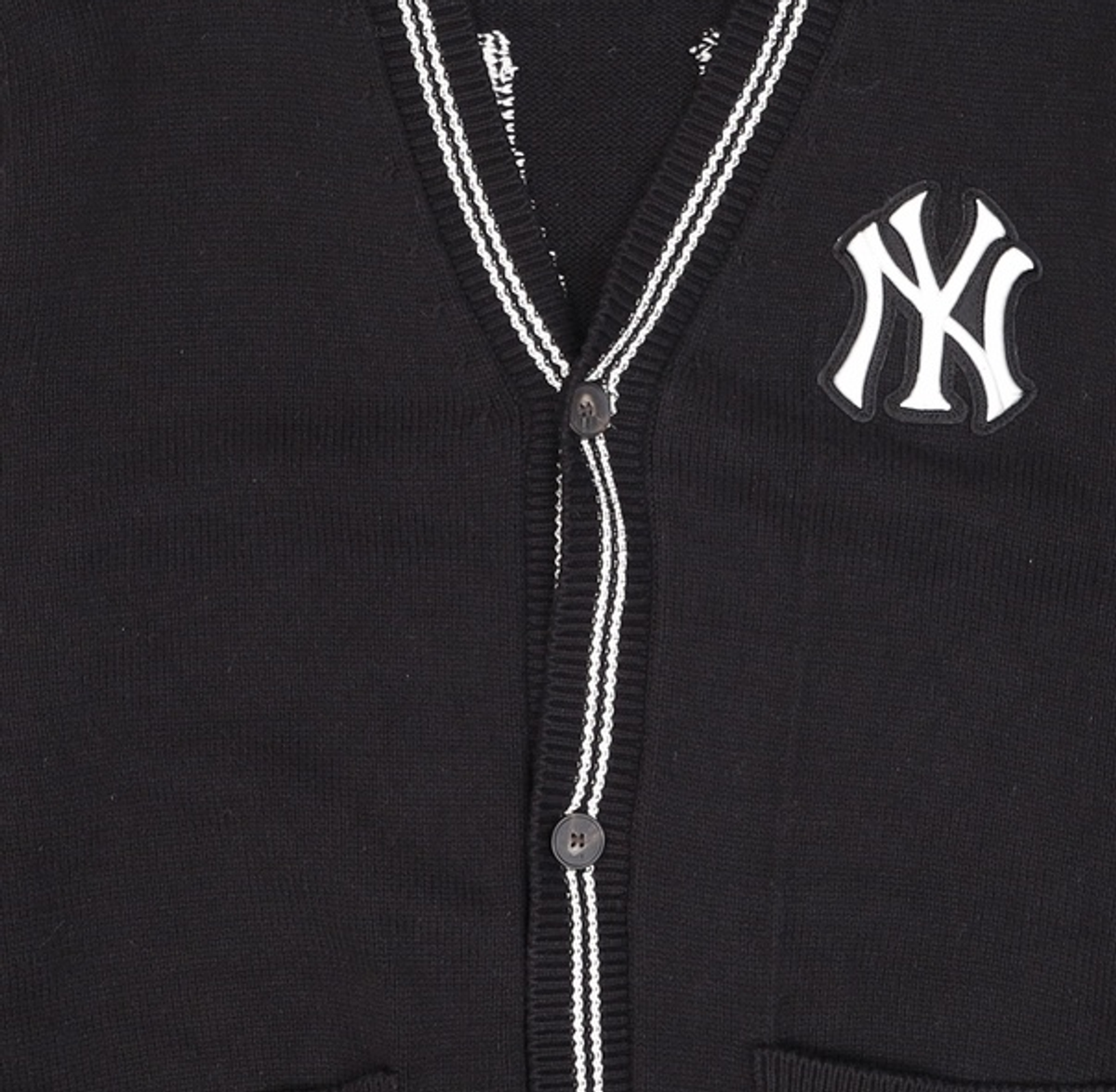 엠엘비(MLB) 베이직 빅로고 가디건 NY (Black) XL