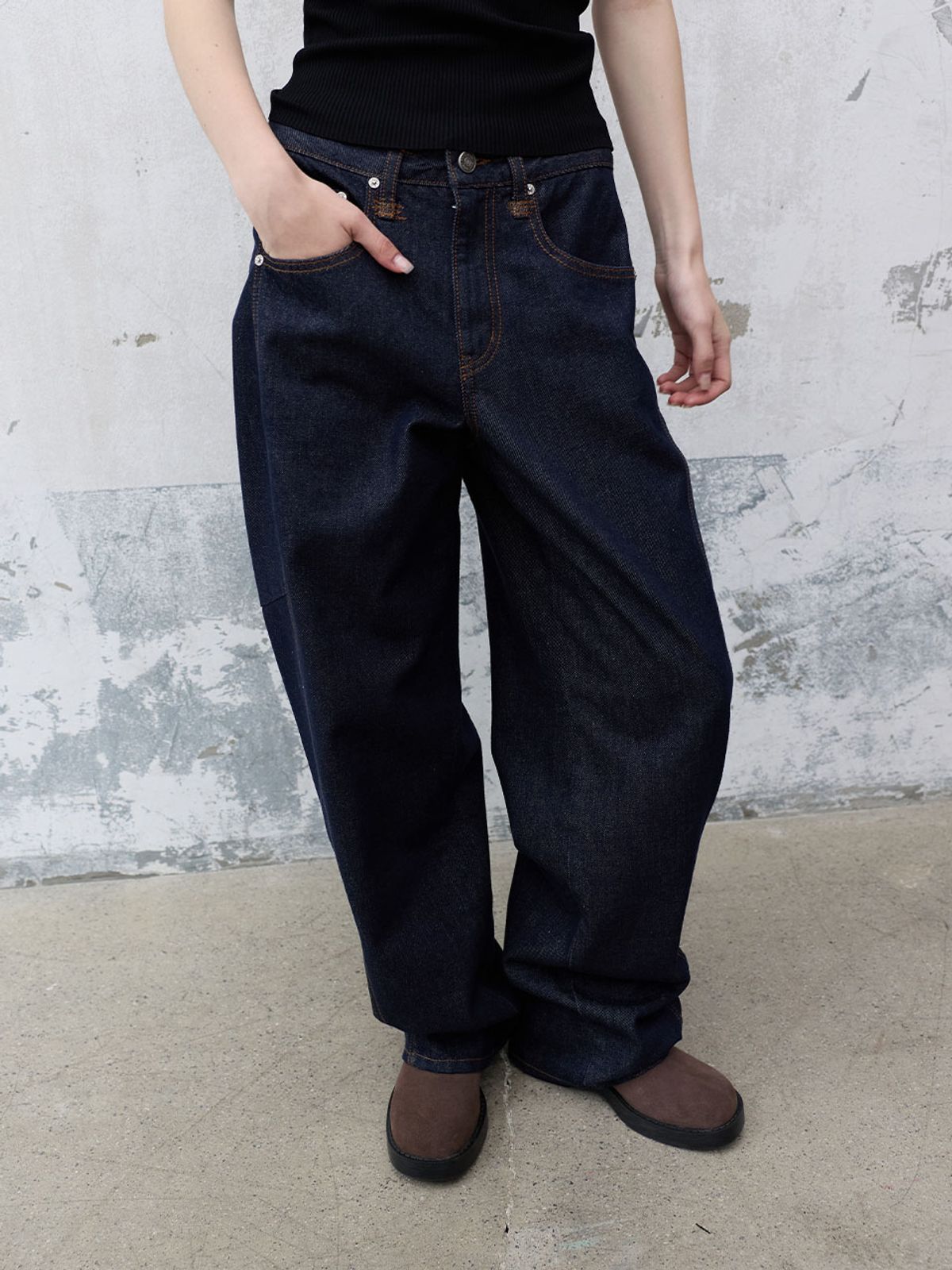 레이브(RAIVE) Curved NonFade Denim Pants VJ6AL930_2color
