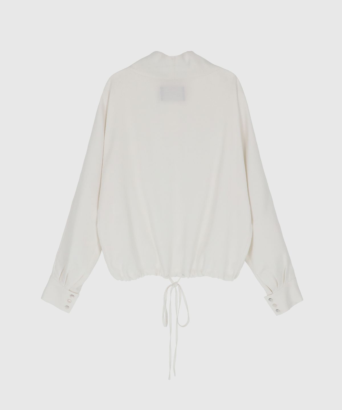 시그레이트(SIGREAT) HIGH-NECK DRAWSTRING BLOUSE_WHITE