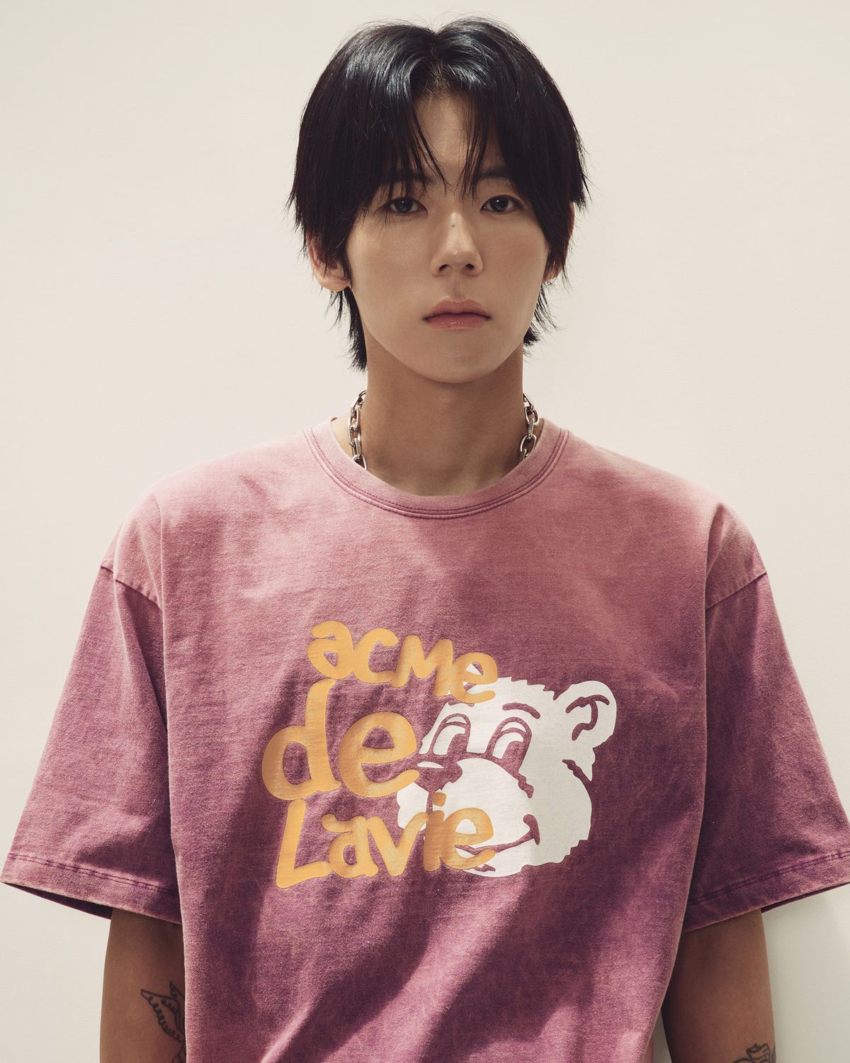 아크메드라비(ACME DE LA VIE) AC BEAR WASHED 2COLOR SHORT SLEEVE T-SHIRT