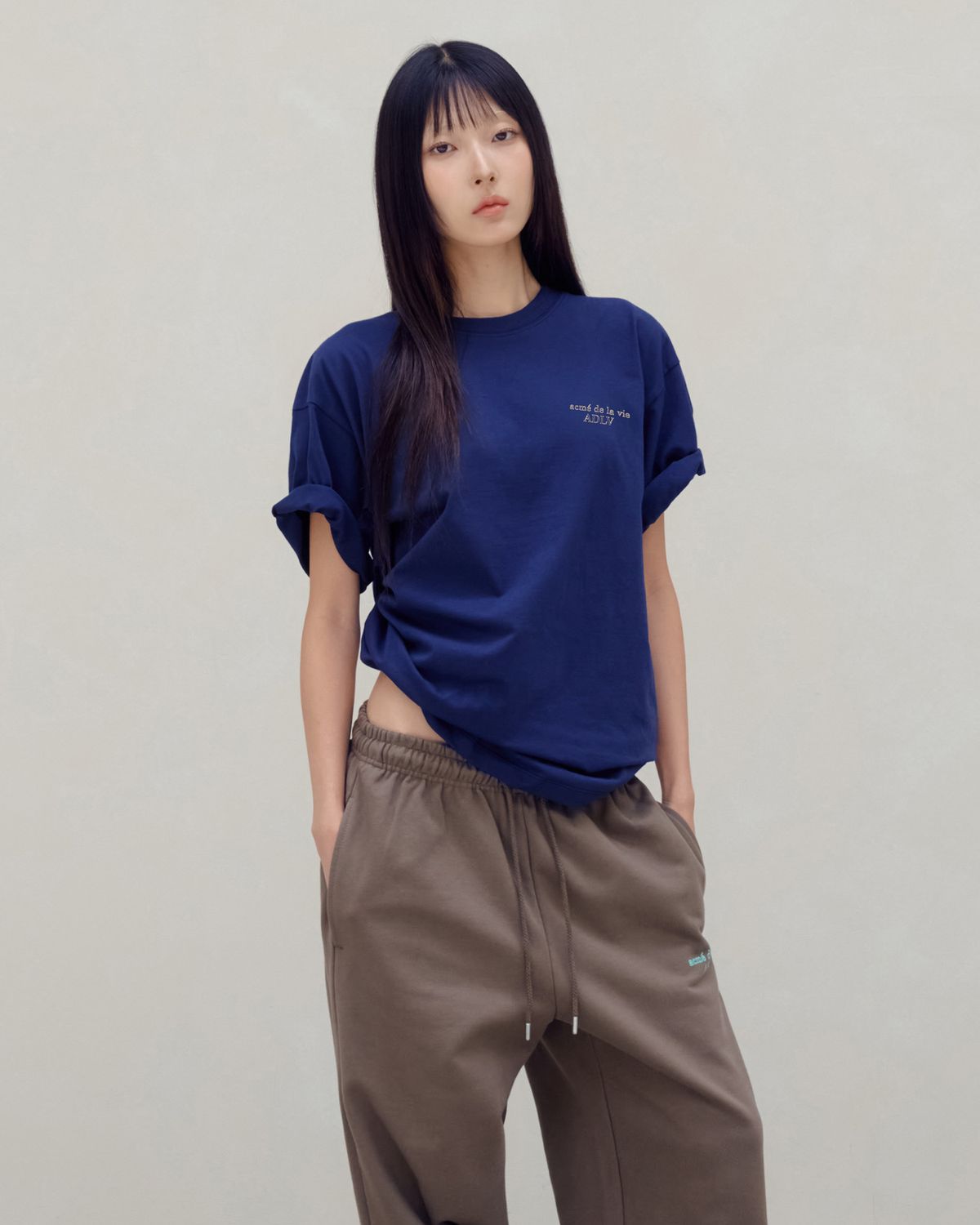 아크메드라비(ACME DE LA VIE) BORDER LINE BASIC LOGO SEASON2 SHORT SLEEVE T-SHIRT
