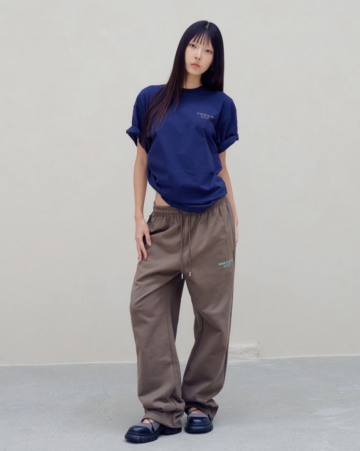 아크메드라비(ACME DE LA VIE) BORDER LINE BASIC LOGO SEASON2 SHORT SLEEVE T-SHIRT