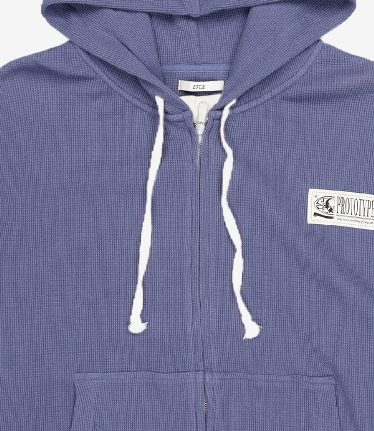 이티씨이(ETCE) PROTOTYPE WAFFLE HOOD ZIP UP (BLUE) M