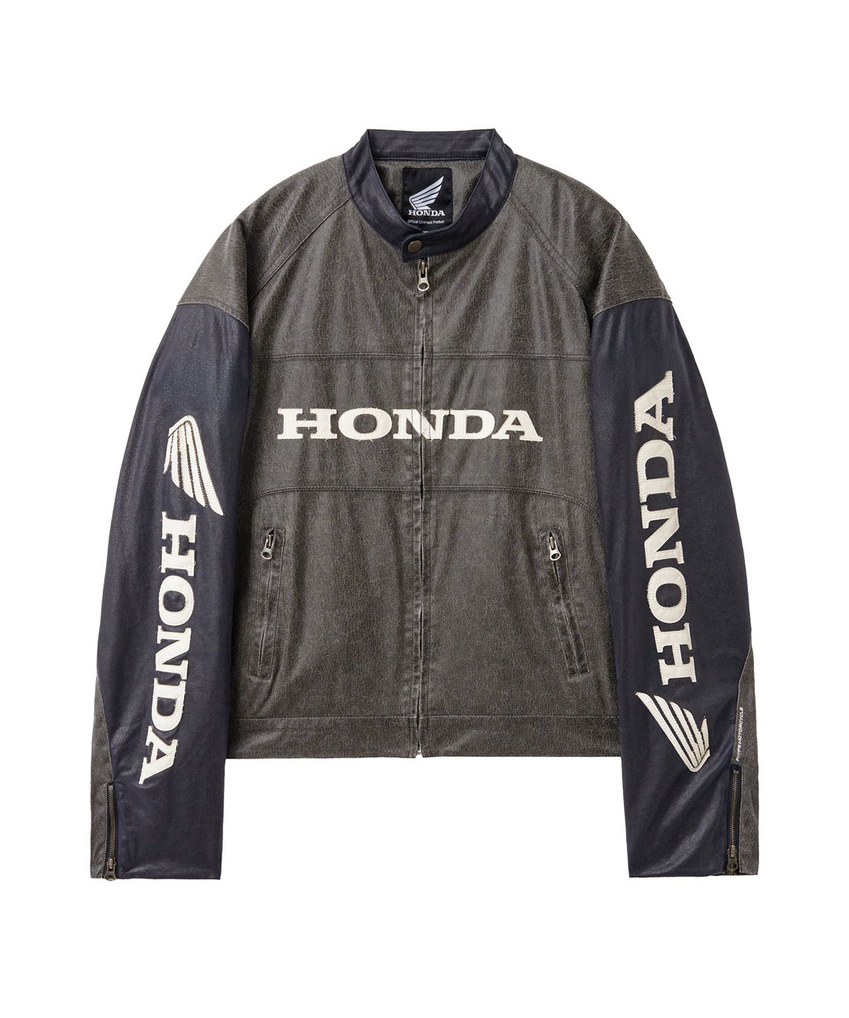 핍스 모터사이클(PHYPS MOTORCYCLE) Wing Racing Leather Jacket Brown