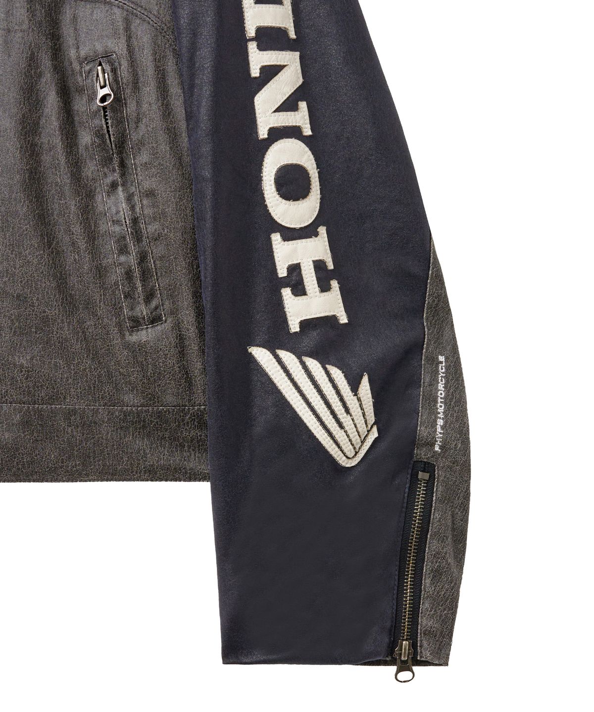 핍스 모터사이클(PHYPS MOTORCYCLE) Wing Racing Leather Jacket Brown