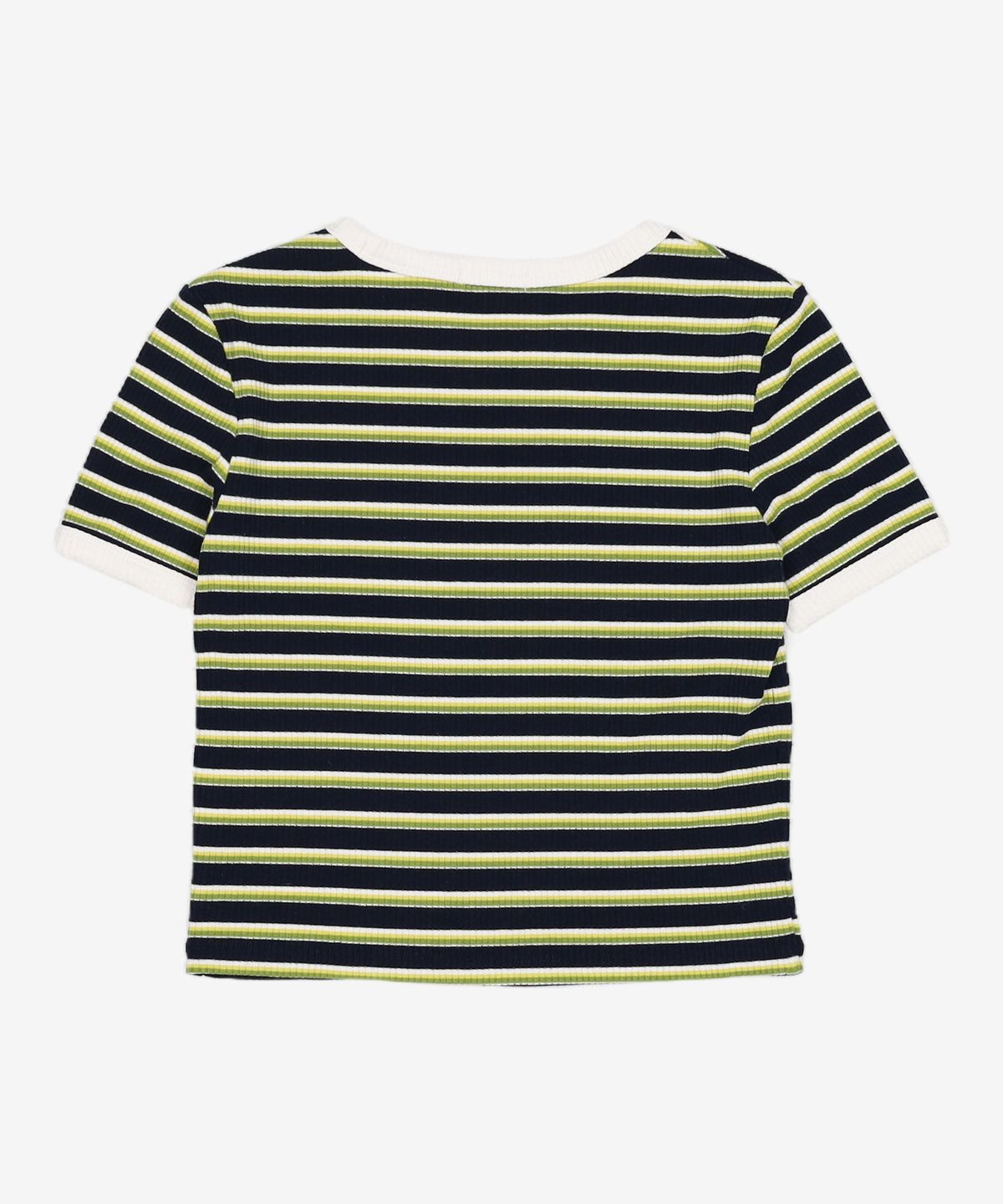스파오(SPAO) 멀티 스트라이프 크롭 반팔 티셔츠 SPRSA25G31 S