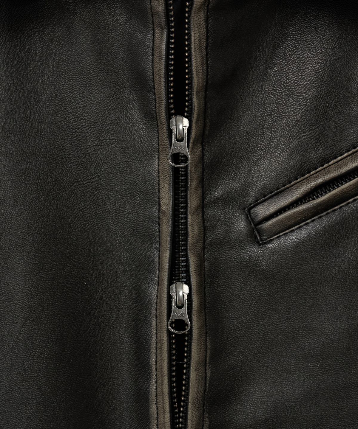 핍스 모터사이클(PHYPS MOTORCYCLE) Aging Washed Leather Single Rider Jacket Black