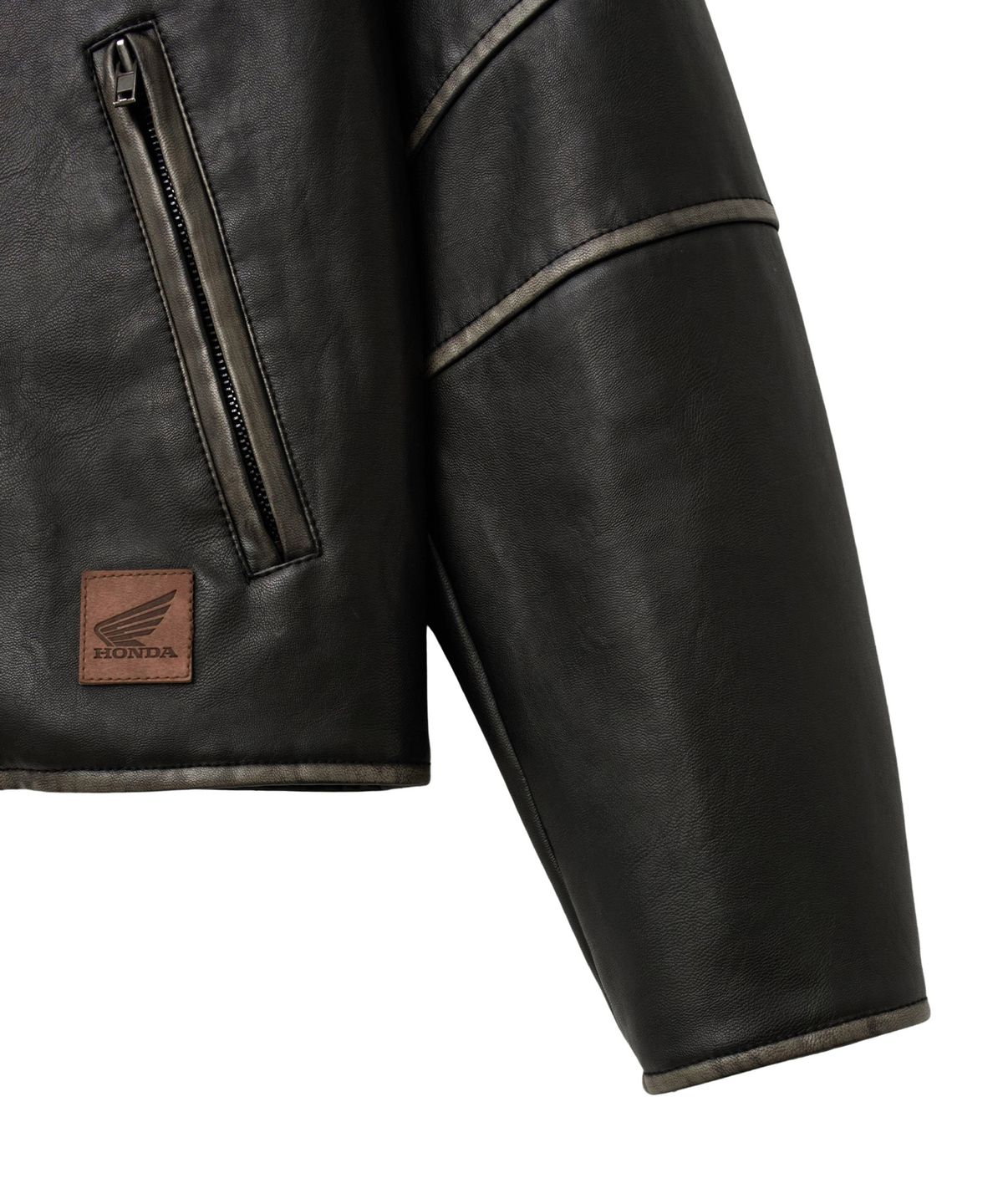 핍스 모터사이클(PHYPS MOTORCYCLE) Aging Washed Leather Single Rider Jacket Black