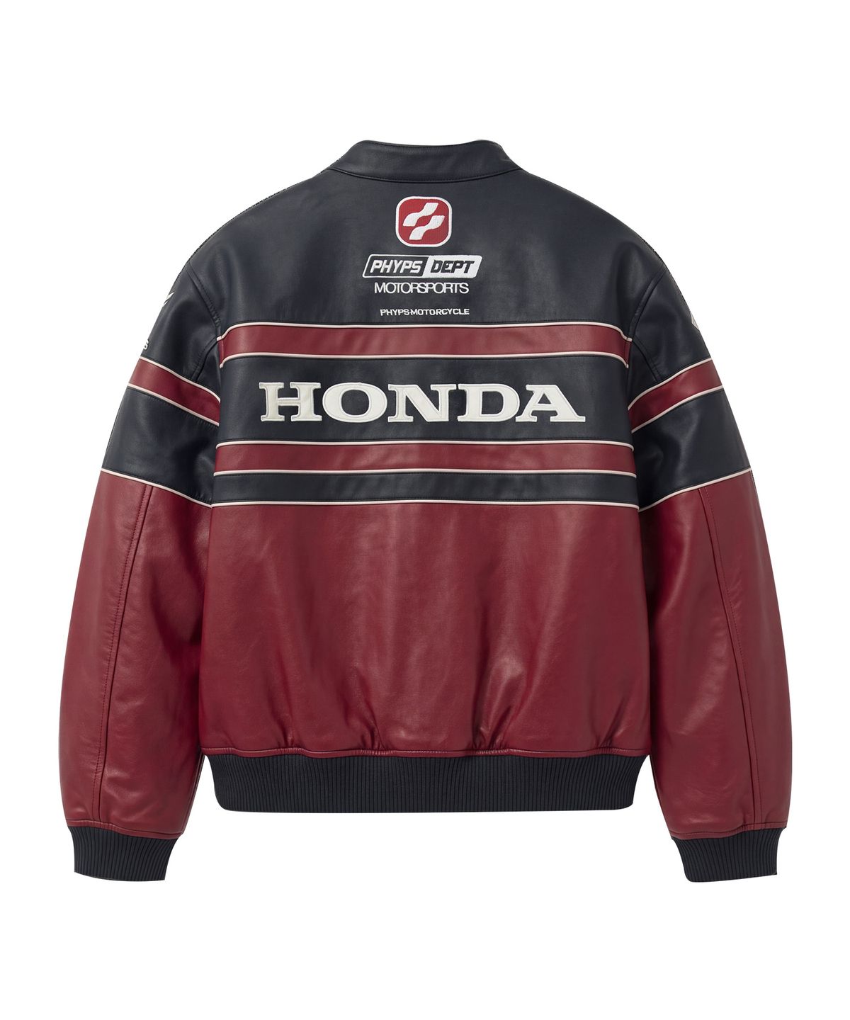핍스 모터사이클(PHYPS MOTORCYCLE) Motorcycle Piping Blouson Leather Jacket Red