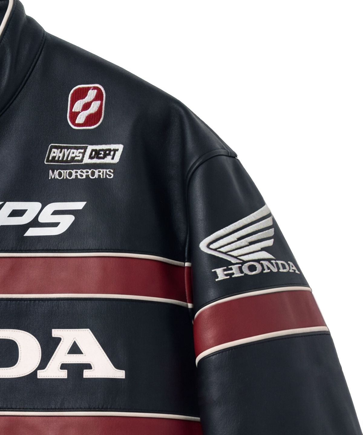 핍스 모터사이클(PHYPS MOTORCYCLE) Motorcycle Piping Blouson Leather Jacket Red