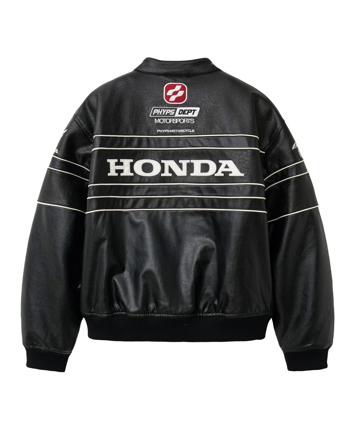 핍스 모터사이클(PHYPS MOTORCYCLE) Motorcycle Piping Blouson Leather Jacket Black