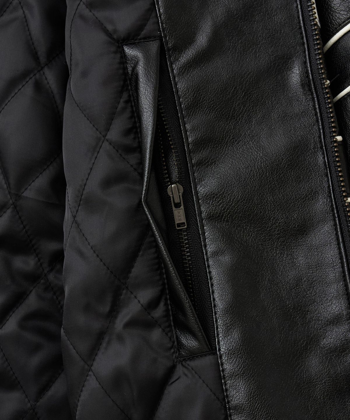 핍스 모터사이클(PHYPS MOTORCYCLE) Motorcycle Piping Blouson Leather Jacket Black