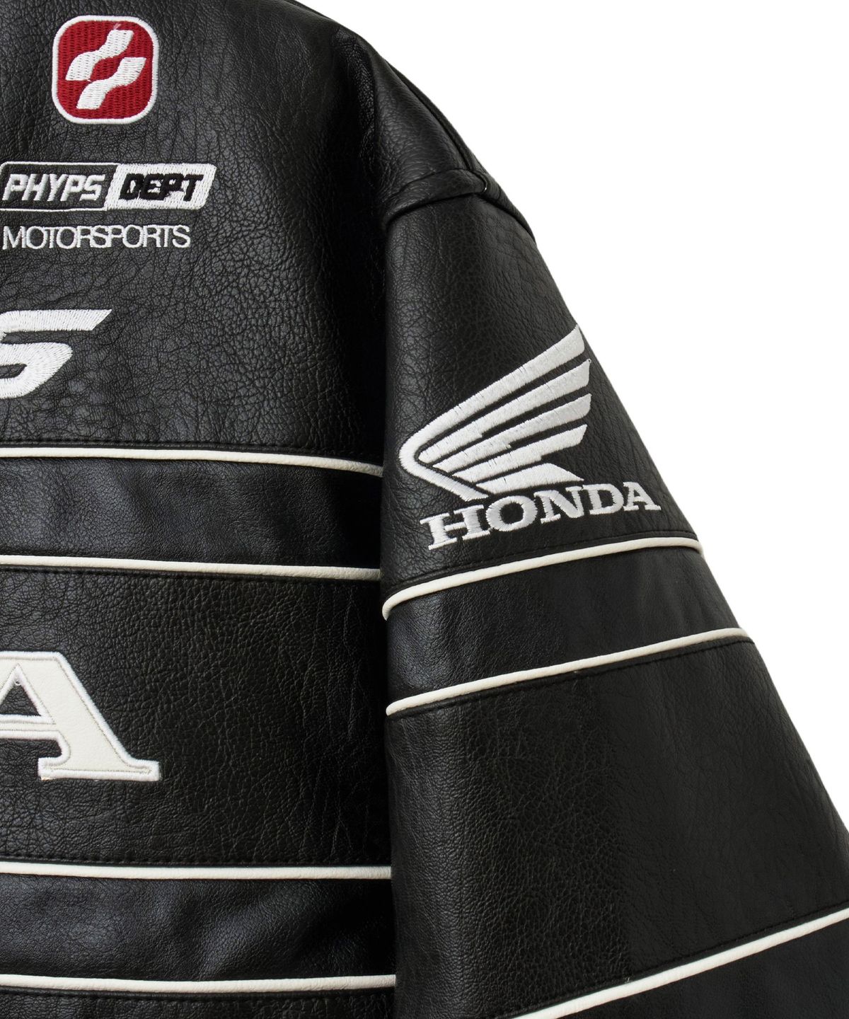 핍스 모터사이클(PHYPS MOTORCYCLE) Motorcycle Piping Blouson Leather Jacket Black