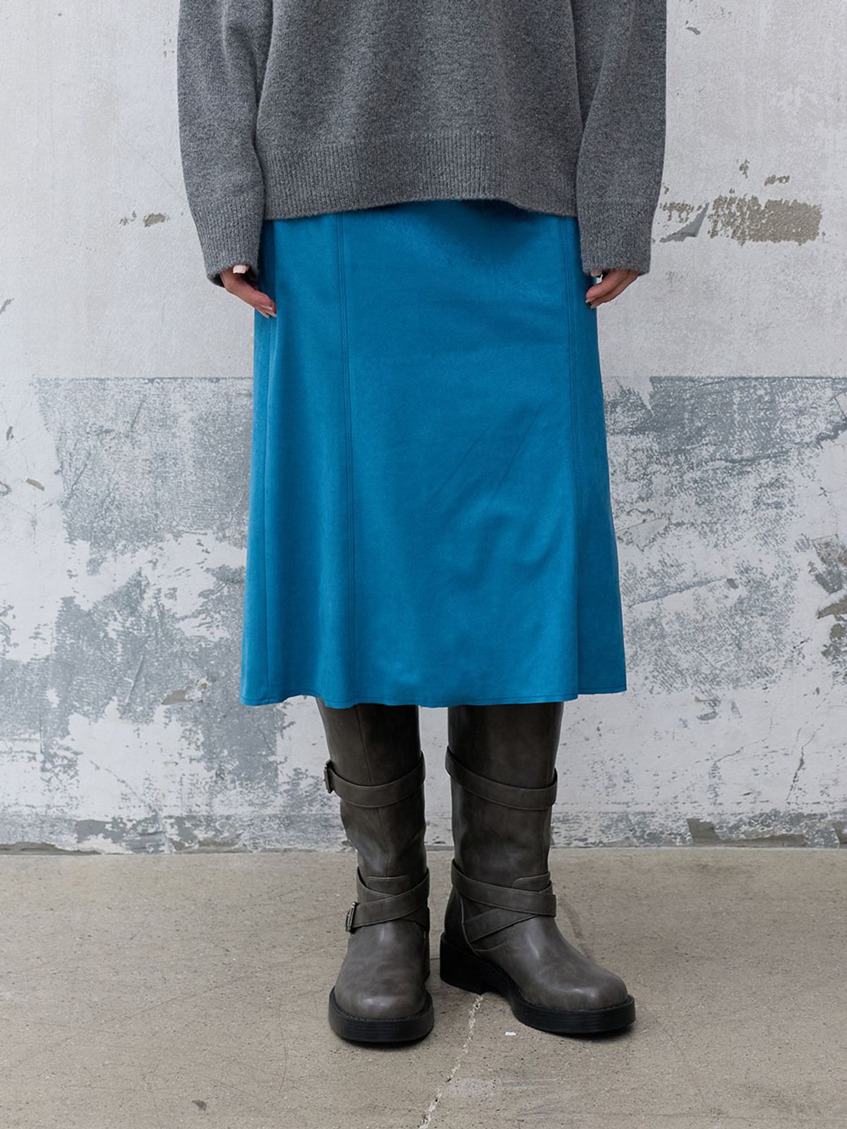레이브(RAIVE) Suede Midi Skirt VW6AS980_2color