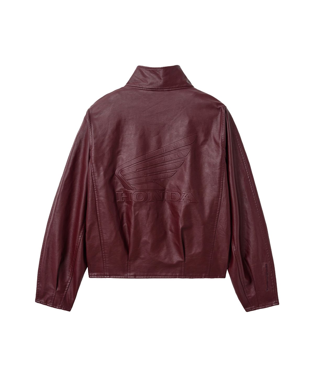 핍스 모터사이클(PHYPS MOTORCYCLE) Women Rider Leather Jacket Burgundy